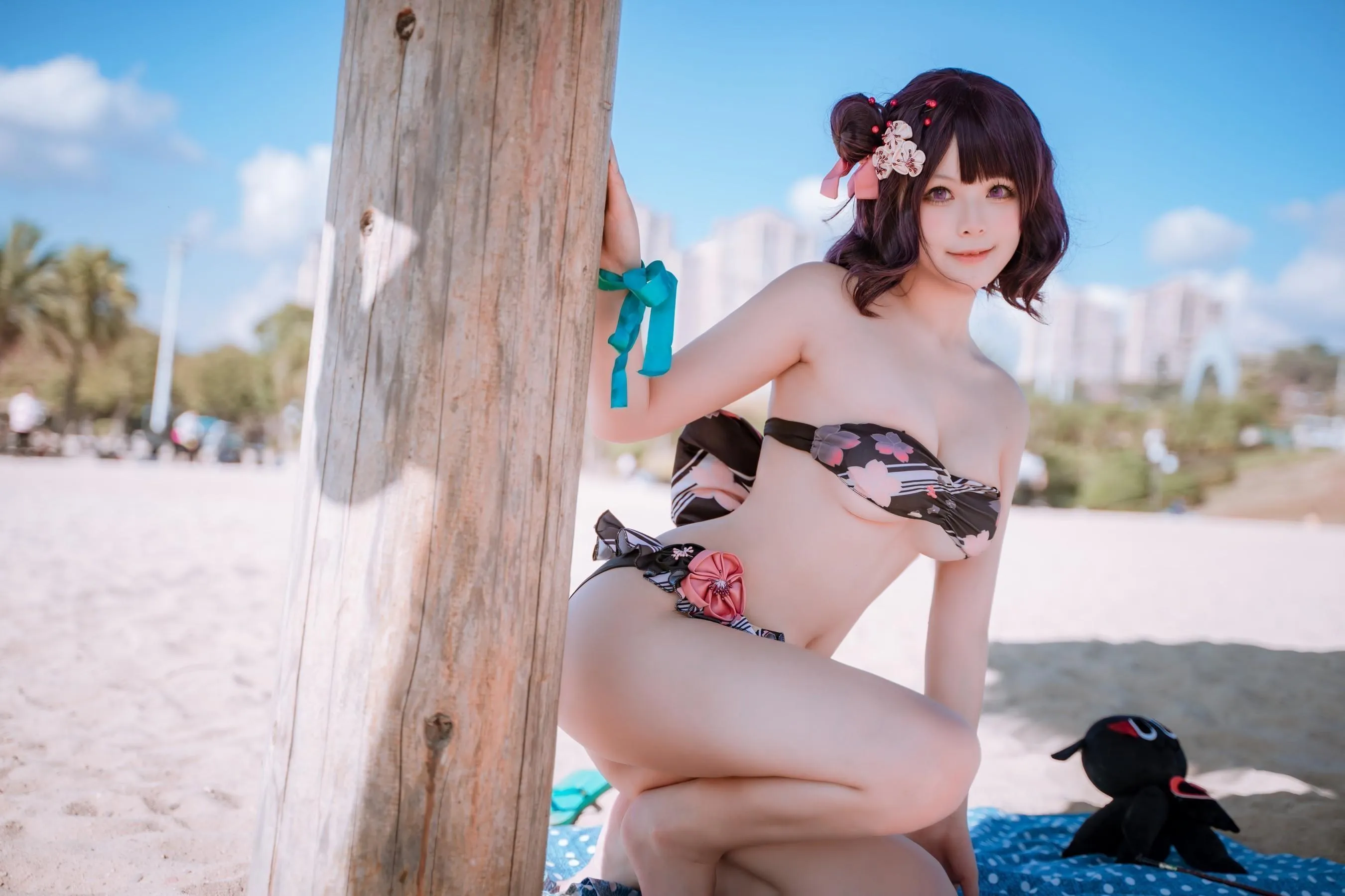 w百合欧皇子w – NO.11 沙滩 [21P]插图1